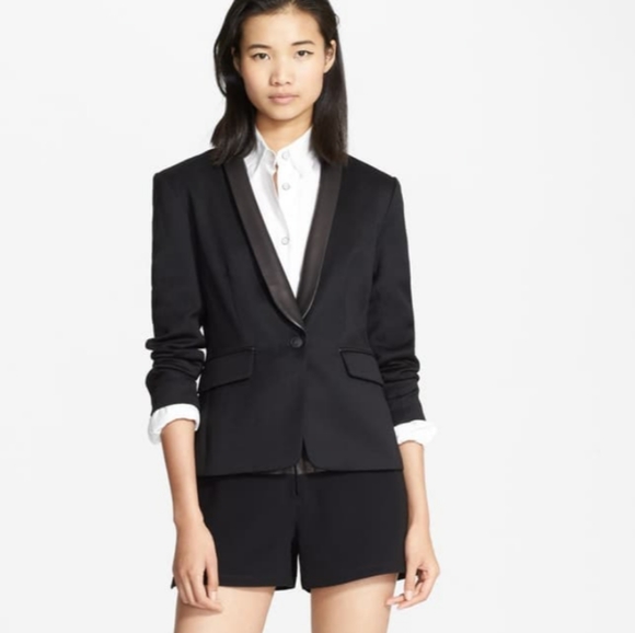 rag & bone Jackets & Blazers - Rag & Bone Harper Leather Wool Blazer